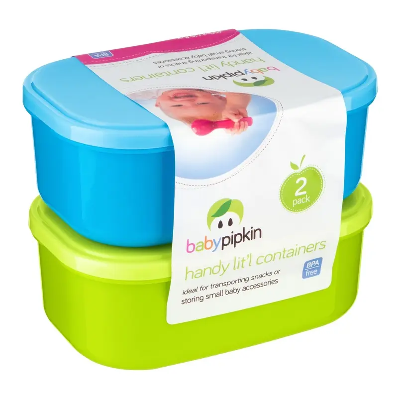 Baby Pipkin Handy Snack Duo – 2 x 450ml On-the-Go Kids Containers for Easy Snacking 0