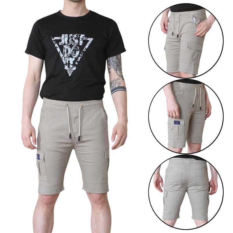 Mens Stretch Cargo Shorts Combat Elasticated Relaxed Fit Half Pants Cotton Work Size 30-38 6