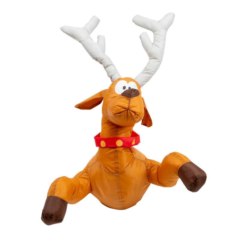 Celebright Christmas Crashing Reindeer Animated Decoration - Festive Fun as Rudolph Smashes Through Your Window & Kicks His Legs As He Tries To Wiggle Free - Fits Any Window 5