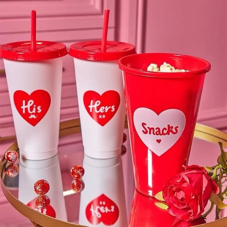 His & Hers Movie Night Tumblers & Snack Box Set 1