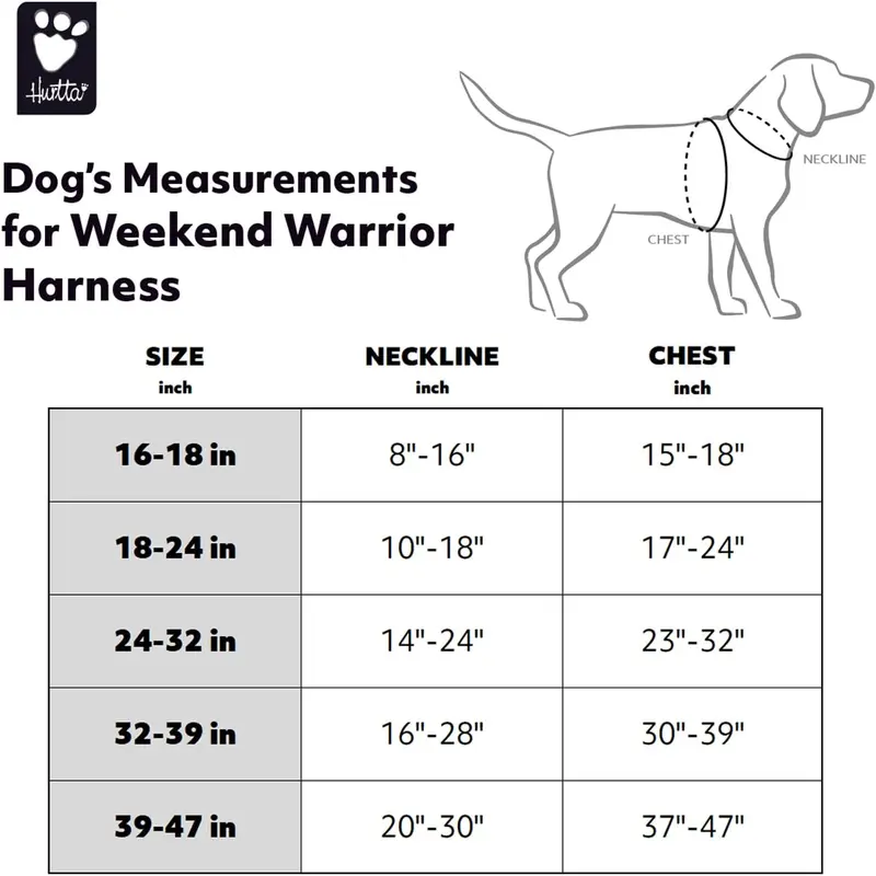 Hurtta - Weekend Warrior Harness - 100-120 cm - black - 1 piece Multi 5