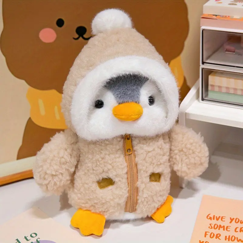 Cute Penguin Plush Toy with Soft PP Cotton, Cozy Animal Stuffed Doll in Winter Outfit for Toddlers & Infants 0-3 Years Old – Ideal Gift for Christmas and Halloween 2