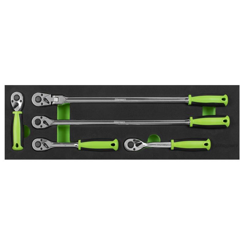 Siegen by Sealey Ratchet Wrench Set 5pc 3/8"Sq Drive Flip Reverse 8