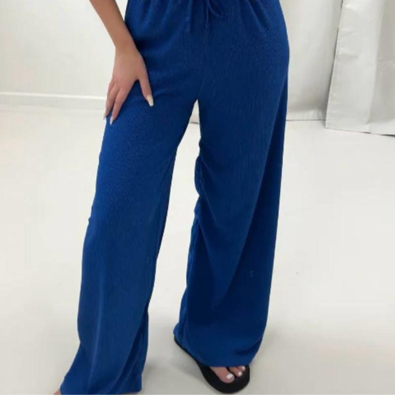 Product Introduction of LAIDES WIDE LEG ELASTCATED WAIST PLAZZO BOTTOMS FOR CASUAL AND LOUNGE WEAR 1