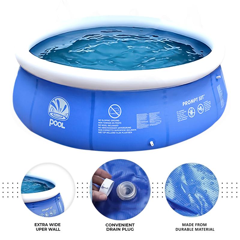 10ft Prompt Set Inflatable Paddling Pool Swimming Pool Family Fun Outdoor Party 3