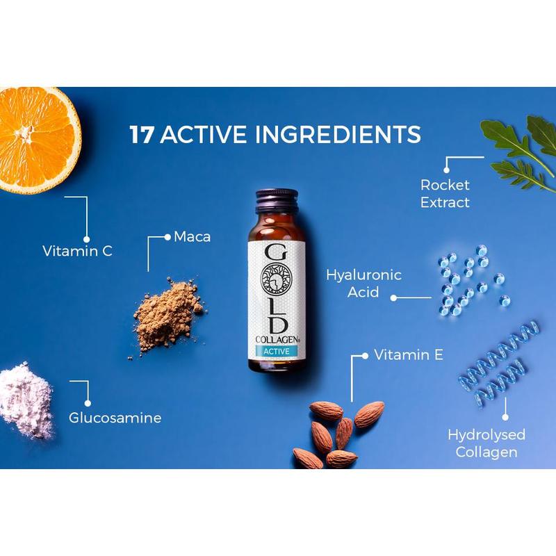 Gold Collagen ACTIVE Multitasker Liquid Collagen Supplement for Skin Health, Joint Care, Muscles and Hair Growth - Fitness Beauty Drink Healthcare For Him and Her 3