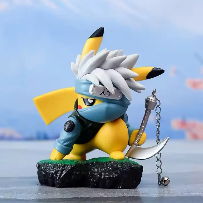 Kakashi Hatake Naruto Pikachu Figurine - Anime Toy Figure for Naruto & Pokemon Fans 4