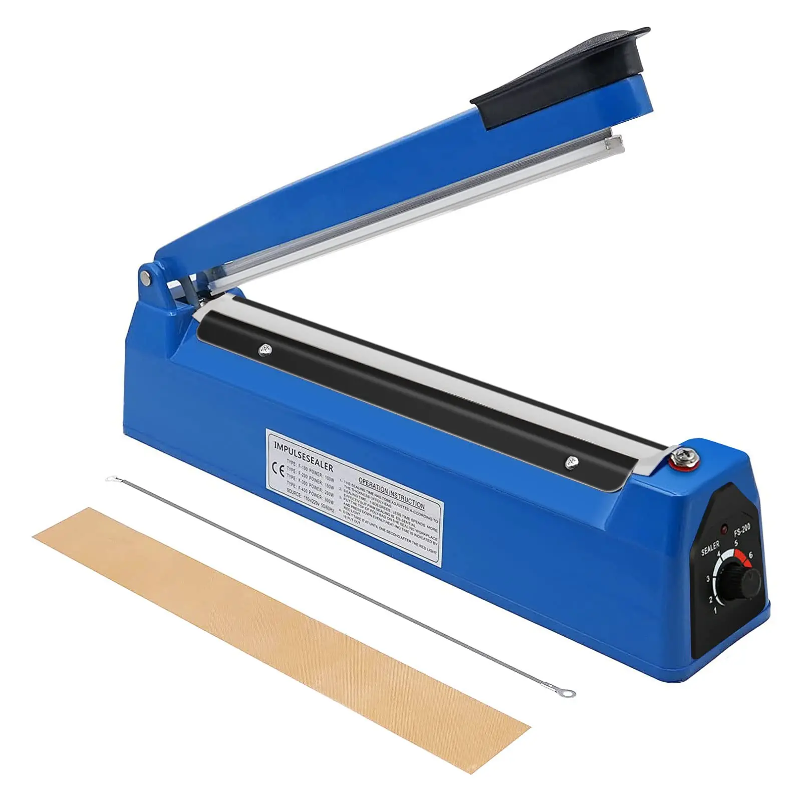 12" Impulse Heat Sealer Portable Sealing Machine for Mylar PP Plastic Bags - Balloon Heat Sealer Food