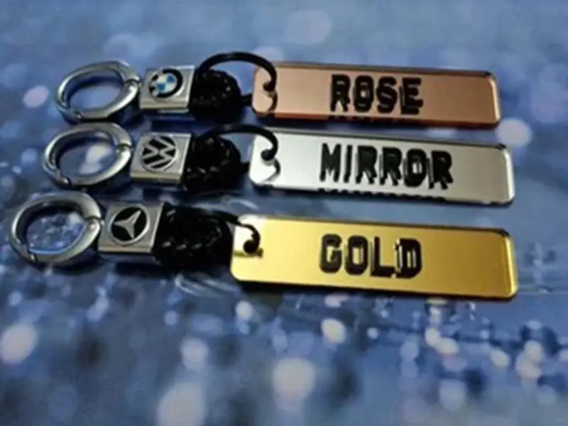 4D Mirrored Personalised Numberplate Car Logo Key ring Gift Idea-Christmas Gift idea-Eid Gift idea
