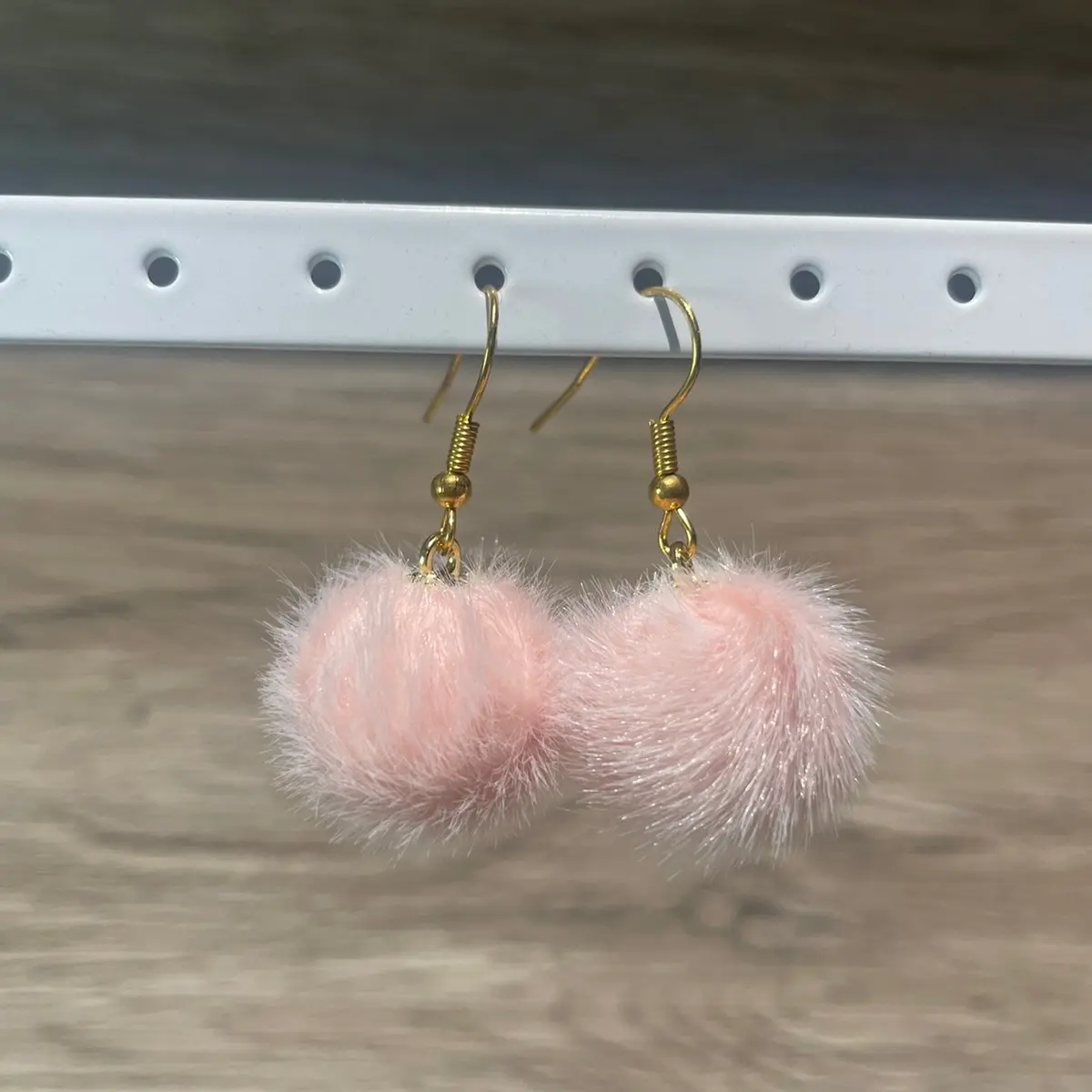 Pink Pom Pom Earrings