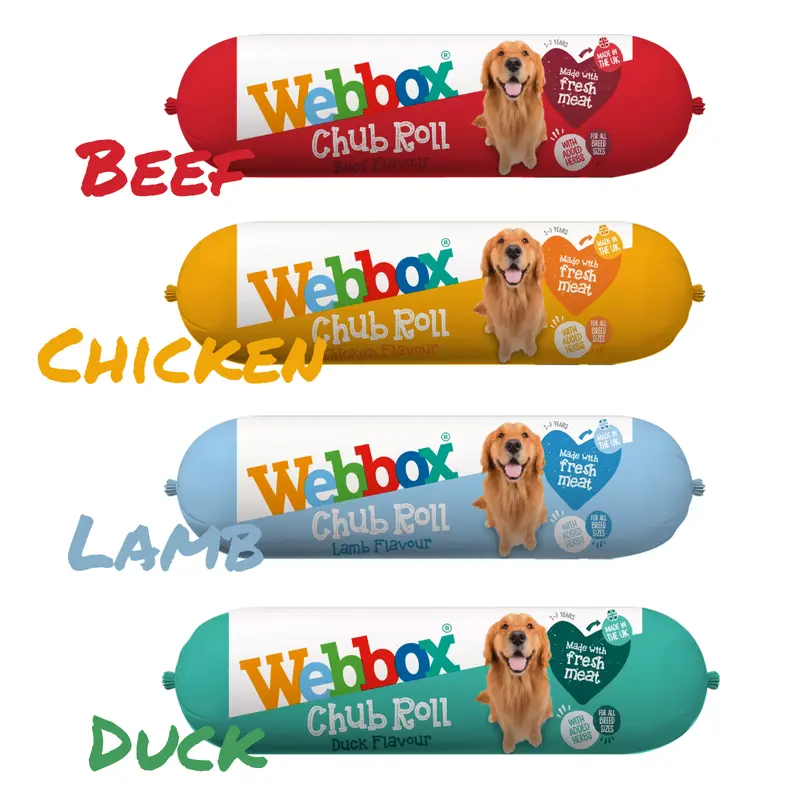 Webbox Chub Variety Dog Food 720g (15 Rolls) - Fresh Meat, Wheat & Grain Free, Complementary Food with Added Herbs - One Week Supply, Made in the UK 3
