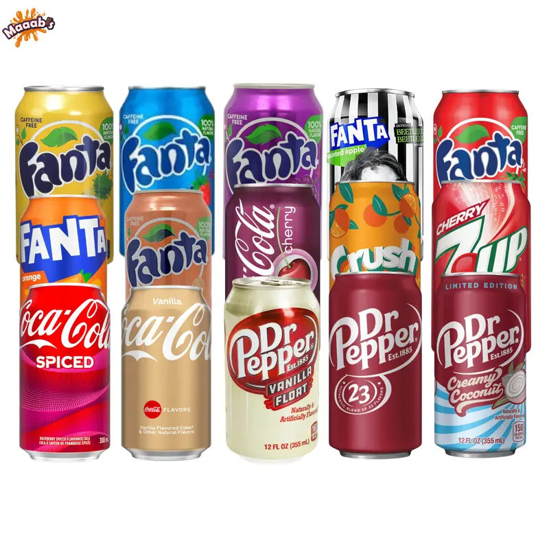 Variety Pack of 12 American Soda Cans – Includes Fanta, Coca-Cola, Dr Pepper, Crush & 7UP – Iconic USA Flavors Like Pineapple, Berry, Vanilla, Cherry & More – Only £12.99! 0