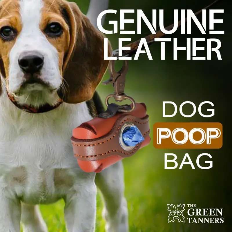 Genuine Leather Dog Poop Bag Holder for Leash, Lightweight Dispenser for Pet Waste Bags, Leash Waste Bag Dispenser | Dog Accessories | Pet Waste Bag and Treat Holder 5
