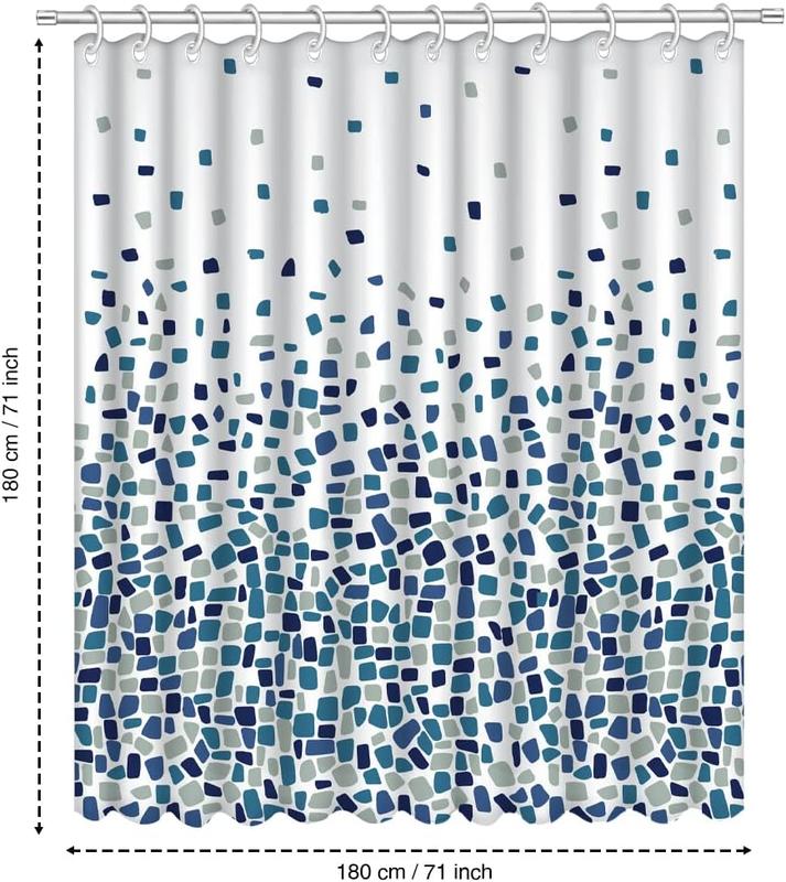 Laven & Ivory Shower Curtain Anti Mould, Mildew Resistant | Size 180x180 cm (71 x 71 Inch) | Water Repellant Fabric | 100% Polyster 5