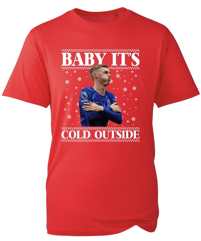 Cole Palmer Christmas Tshirt, Baby It's Cold Outside, Funny Cole Palmer Cold Outside Shirt, Xmas Secret Santa T-Shirt, Blues Fans Xmas Unisex Adults Kids Top 3
