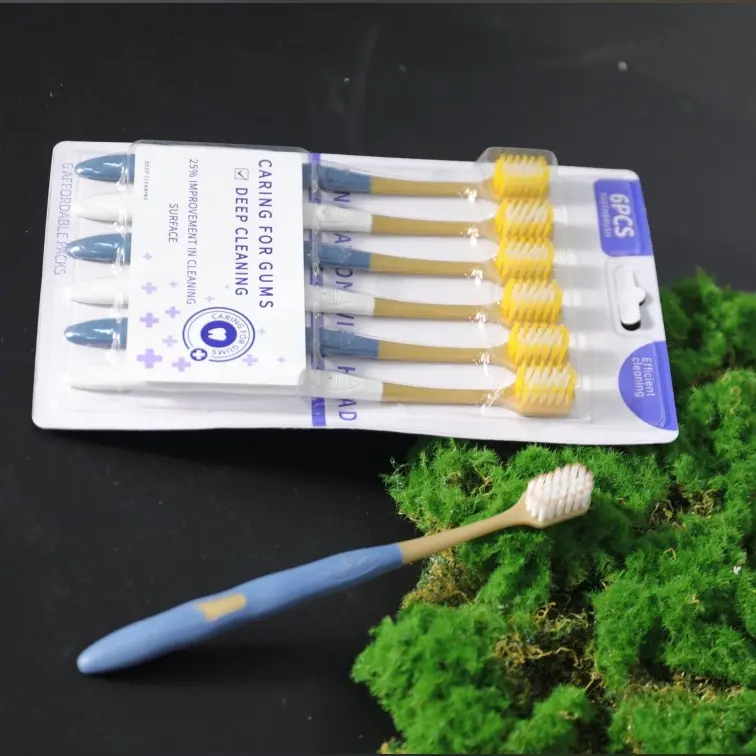 【 Luxury Gift 2】5 pairs of Sam's same toothbrush Soft bristle Internet red high-end toothbrush Soft bristle adult Student home high density square hole wide head toothbrush 6