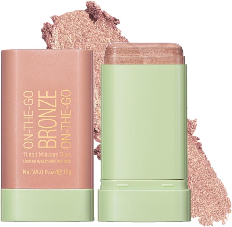Highlighter Makeup Stick - Waterproof Glitter Cream Highlighter - Bronzer Contour Face Makeup - Long-lasting 3-in-1 Multi Uses for Face Body Eyeshadow 0