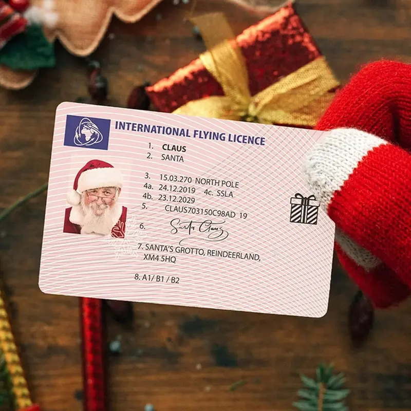 Santa Claus International Driving/Flying Licence Novelty Gift for Kids - Perfect Christmas Present 0