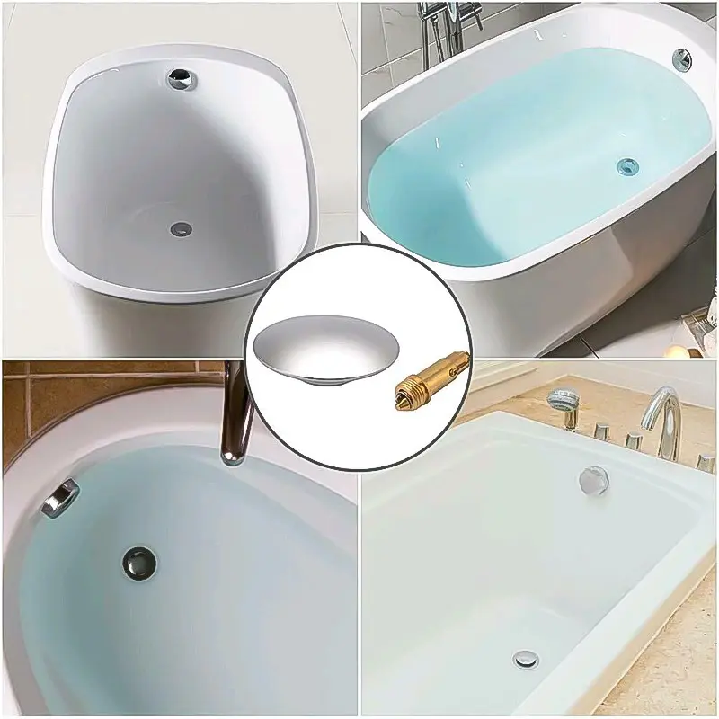 PCS Chrome Easy Pop Up Bolt Basin Waste Bathroom Sink Push Button Plug Bolt 1