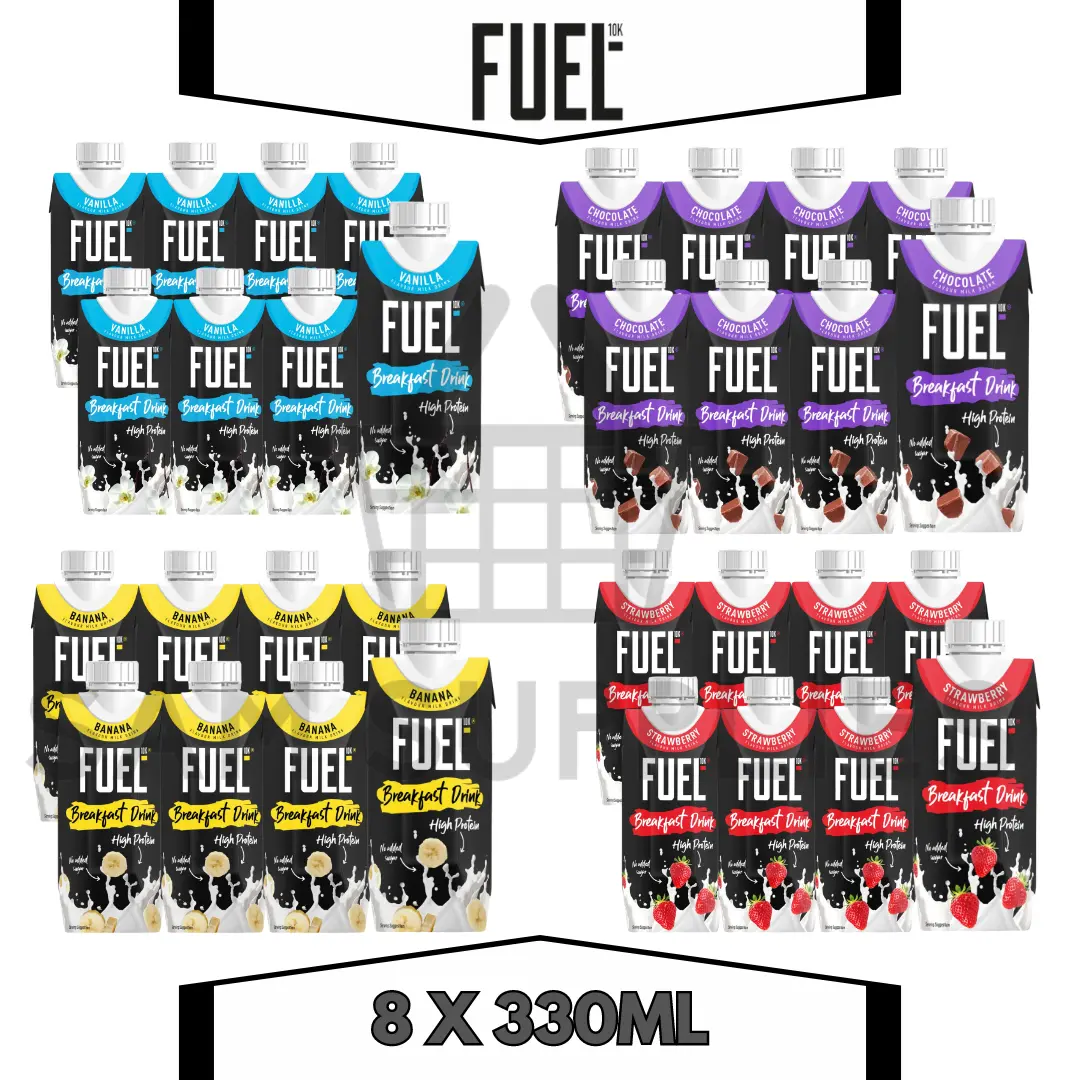 Fuel10K All Variety High in Protein 8 X 330ML Bulk Pack Beverage