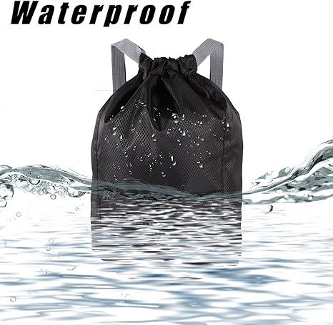 Drawstring Fitness Bag, Drawstring Backpack Waterproof Sports Bag and Neutral Pe Bag Are Suitable for School Sports, Swimming and Mountain Climbing and Multipurpose bag 5