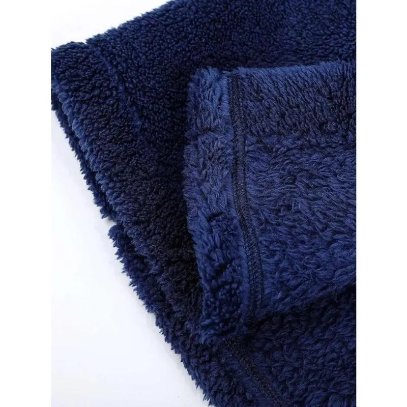 Men's Loose Solid Drop Shoulder Dual Pocket Belted PJ Hooded Bathrobe, Casual Comfy Fuzzy Thermal Robe For Men Daily Home Wear, Men's Sleepwear For Fall & Winter, Trendy Soft Comfy Menswear 4