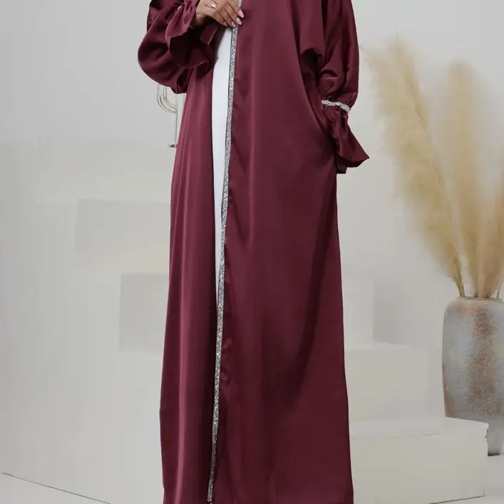 Embellished Open Abaya 5