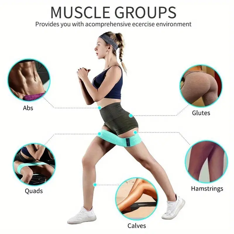 Resistance Band Butt Expansion Hip Booty Bands Glute Thigh Fitness Cloth Rubber Band Elastic Loops Yoga Gym Equipment 4