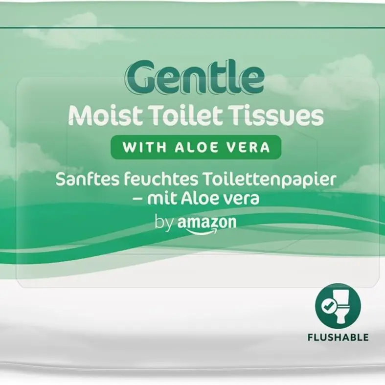 Gentle Moist Toilet Tissues with Aloe Vera, Flushable, 240 Count (6 Packs of 40 sheets) Wipes Multicolor 4