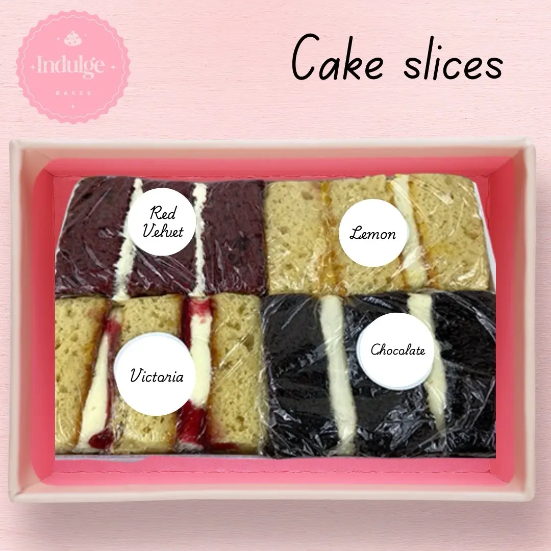 Cake selection box- Portable Sponge Cakes with Rich Fillings and Toppings, deserts, Christmas Velvet Chocolate, Red velvet,lemon, Oreo, Biscoff , salted caramel
