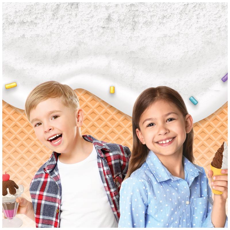 Kinetic Sand Scents, Ice Cream Treats Playset with 3 Colours of All-Natural Scented Sand and 6 Serving Tools 1