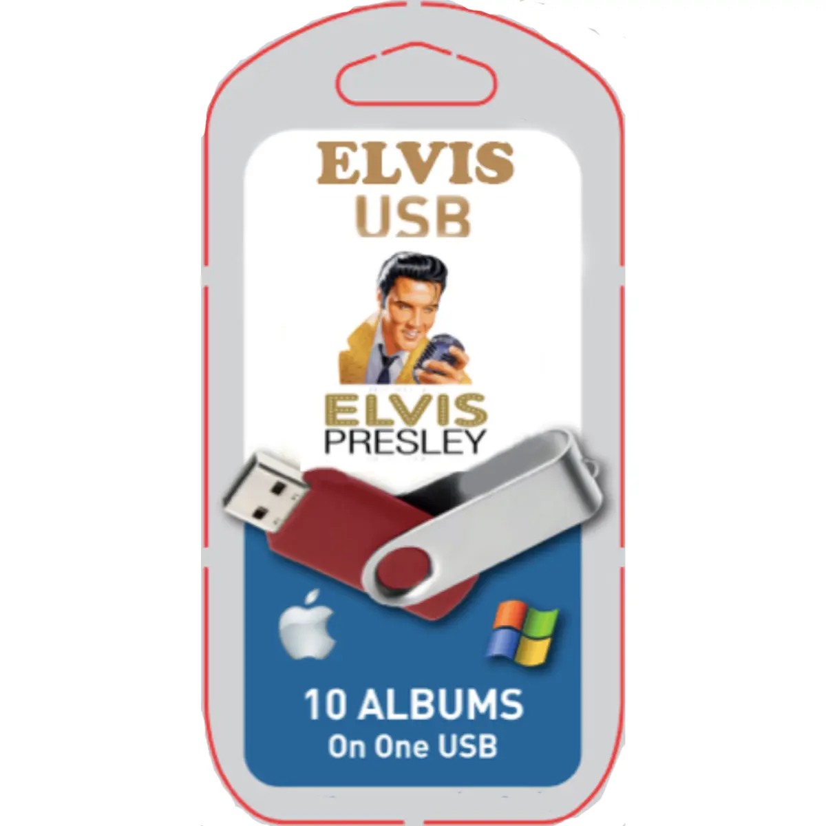 Elvis Presley USB | Plug & Play | 10 Albums On 1 USB | Ideal For The Car | 32GB