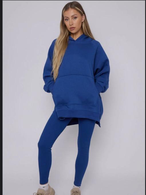 Womens Ladies Oversized Hooded Sweatshirt & Leggings Set Hoodie Lounge Tracksuit 7