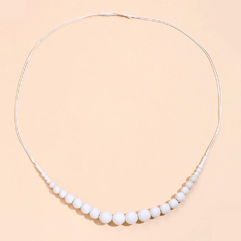 White Gem stone Beaded Quartzite Jade Necklace for Women - UK Seller 2