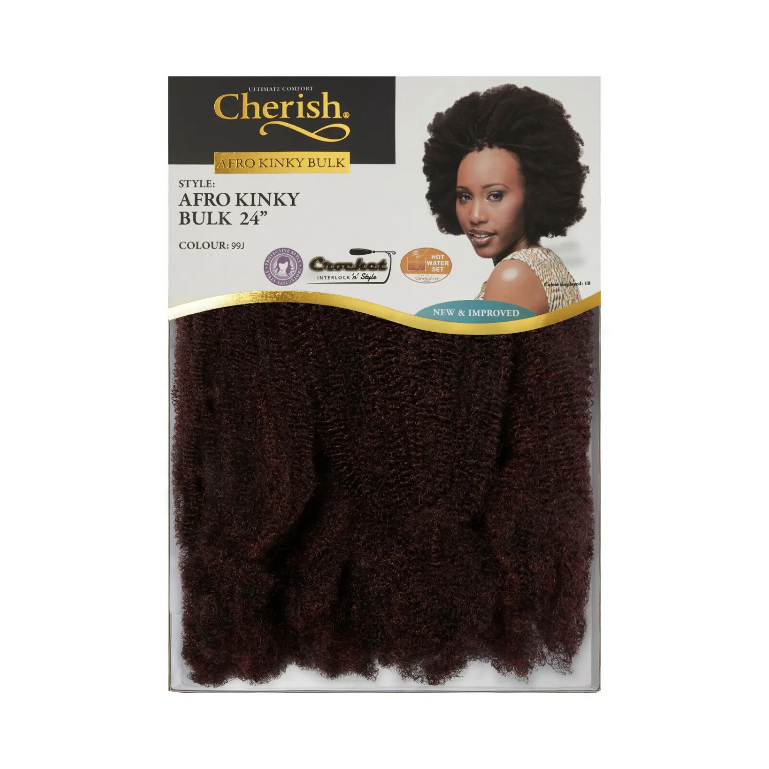 Cherish Afro Kinky Bulk 24 Inches Synthetic Kanekalone Fiber Twist Crochet Plait