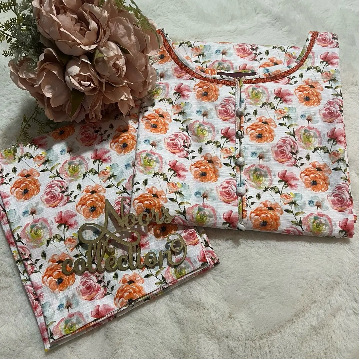 Binsaeed 2pc co-ord set soft khadar winter collection medium to 2xl have trouser..