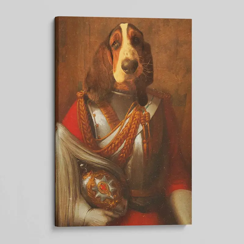Basset Hound Cavalry Canvas 1