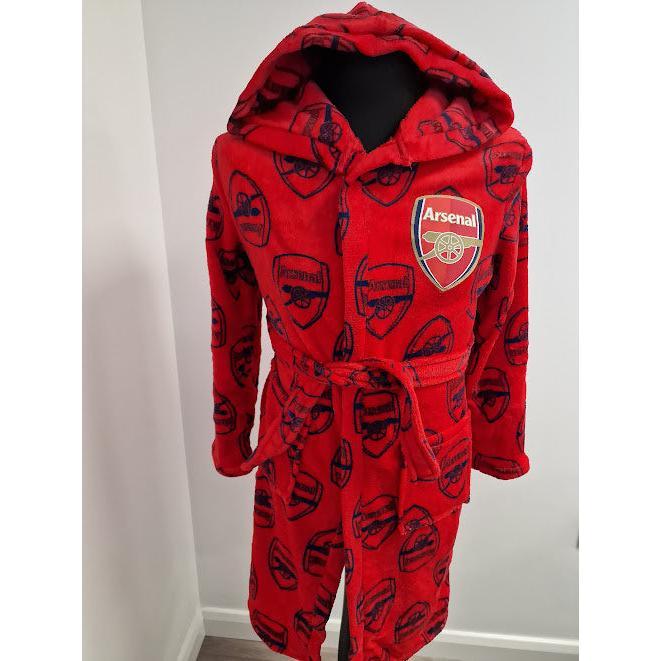Arsenal FC Children's Dressing Gown - Kids Unisex Football Bathrobe - Loungewear Nightwear Sleepwear Pyjamas 4