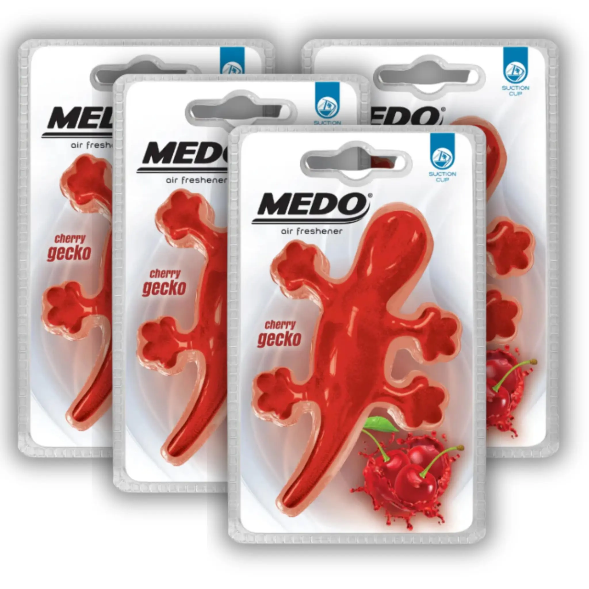 MEDO Gecko Suction Car Air Freshener, 4pk or 6pk, Strong Long-lasting Fragrance for Car Interior Home & Office