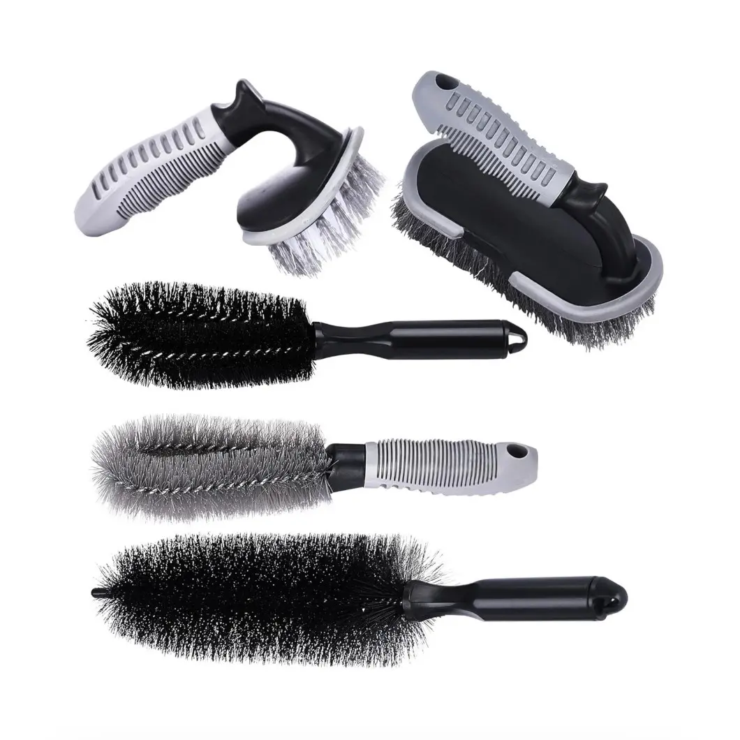 Auto Detailing Cleaning Brushes Set of 5 - Exterior Professional Cleaning Kit