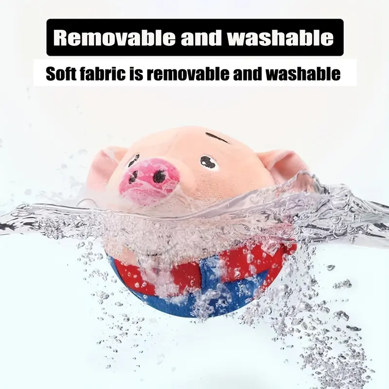 Interactive Plush Pig Toy for Dogs: USB Rechargeable, Bouncing, Sound-Emitting, Washable, Cartoon Dog Toy 3