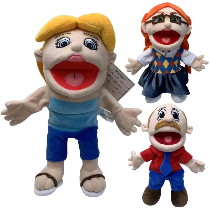 Jeffy Mum / Dad / Penelope Variations Soft Hand Puppet for Imaginative Play - Stuffed Toy 0