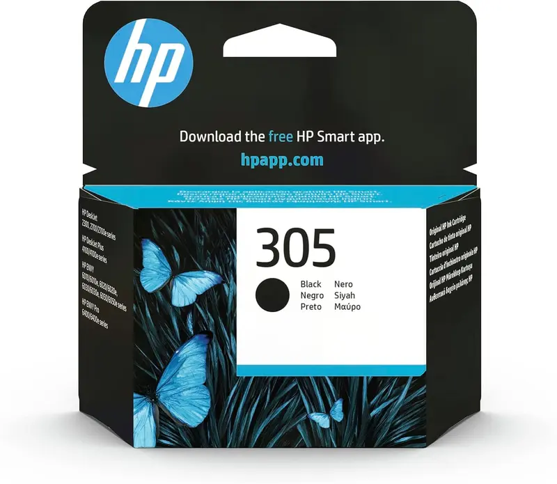 HP 3YM61AE 305 Original Ink Cartridge, Black, Pack of 1 0