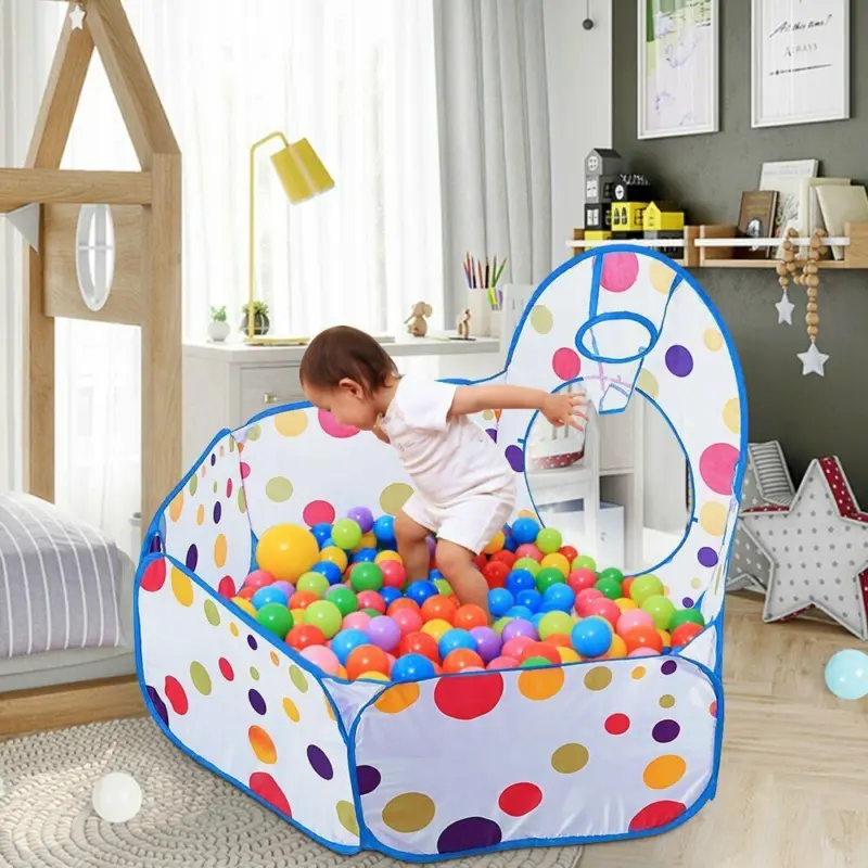 3 in 1 Kids Play Tent Baby Tunnel Ocean Ball Pit Toy Playhouse Indoor Outdoor UK 4