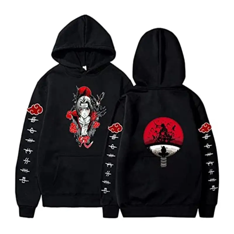 Akatsuki Fall Winter Children's Top Coat Warm Gifts Anime Hoodie for Man Women Uchiha Itachi Sweatshirts Casual Clothes