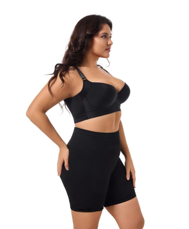 Product Introduction of [Curlady]Back Smoothing Bra PushUp Plus Size Bra HideBack Fat NoUnderwear Simple Wireless3/4Coverage Comfort Seamless Bra 3