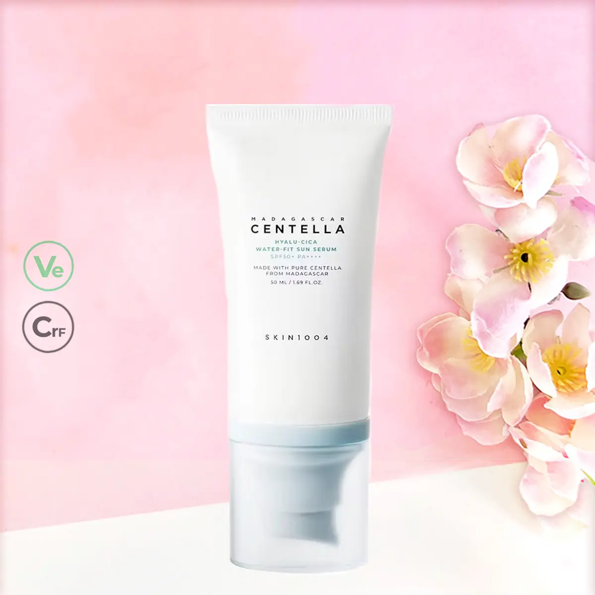 SKIN1004 - Madagascar Centella Hyalu-cica Water-fit Sun Serum SPF 50+ PA++++ - 50ml / 15ml / 2x 50ml ( SPF 50 All Skin Types) SPF 50 Facial Hyaluronic Lightweight Sunscreen Unscented Hydrating Spf50 Uv Skincare Dewy Comfort