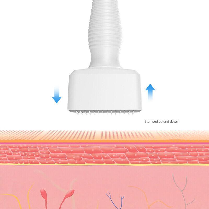 Derma Stamp, 0-3mm Adjustable Micro needling Pen with 140 Titanium Pins, Dermastamp Derma Pen Micro needling Stamp for Women Men, Derma Roller for Hair Scalp Beard Growth Face Body Comfort 4