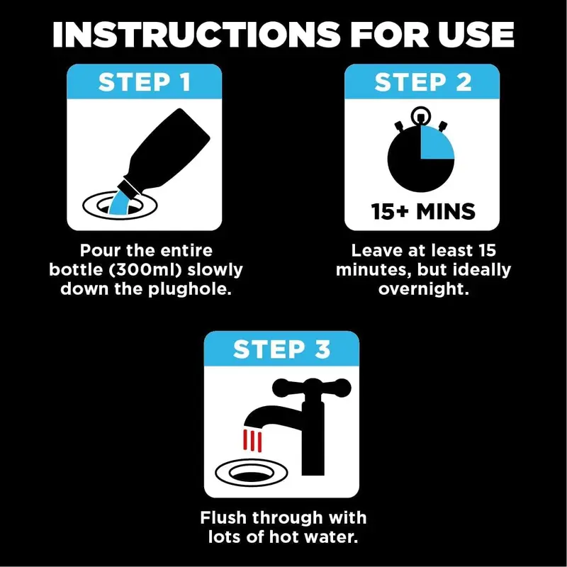 Buster Bathroom & Kitchen Plughole Unblocker, 300ml, 150g, Unblock Hair & Sludge from Showers, Baths & Sinks – Fast-Acting Plughole Unclogger, Clears Blockages & Slow-Draining Water 2