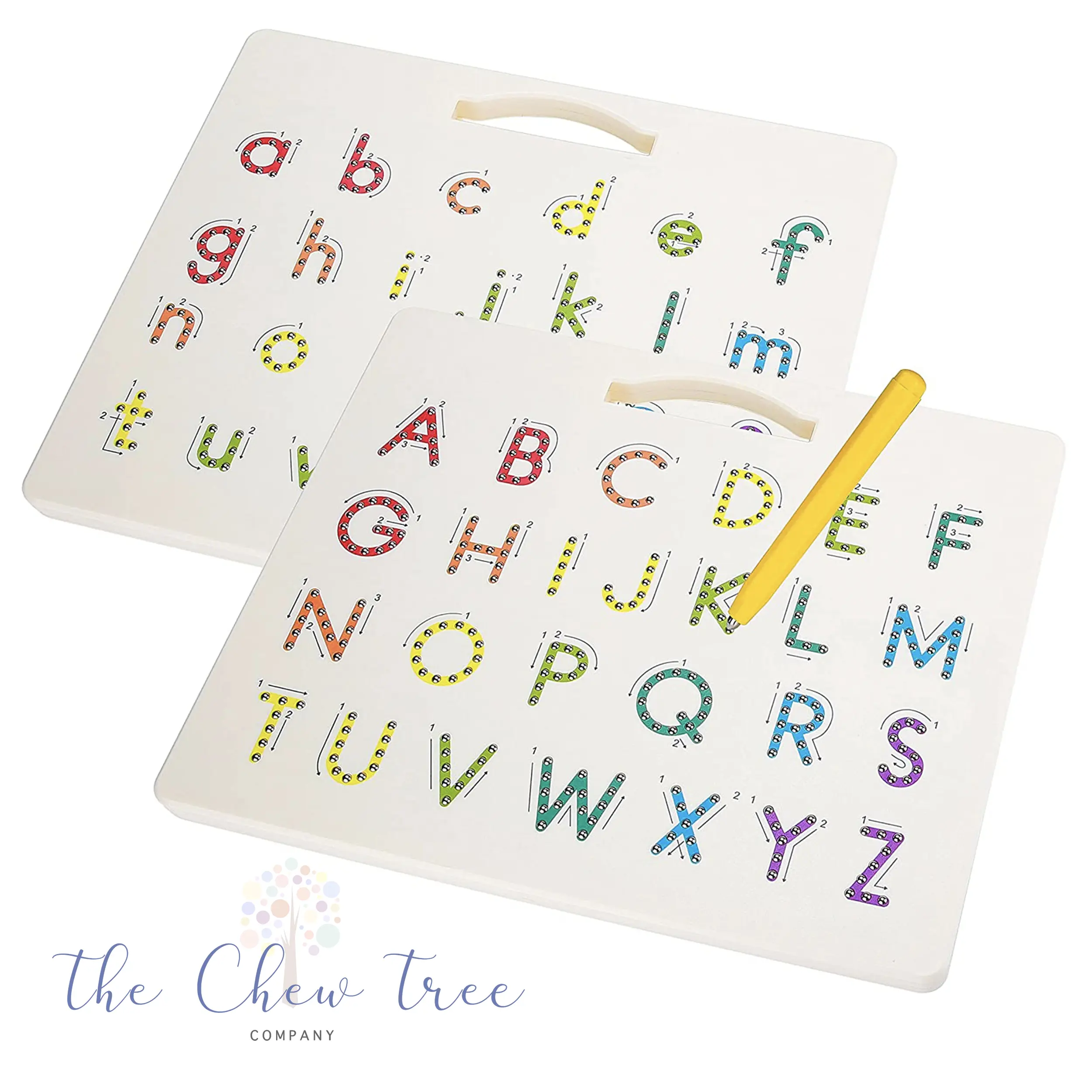 Magnetic Alphabet Board, Double Sided Lower and Upper case magnetic Alphabet Board, Educational Alphabet Board